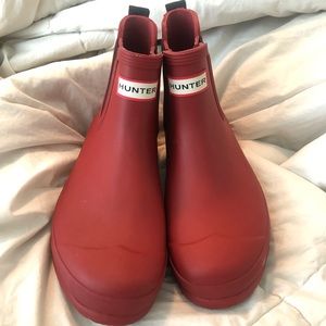 Red Hunter Chelsea Rainboots